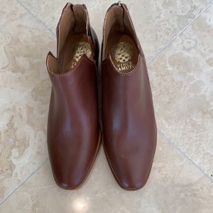 Vince Camuto ABRINNA Brown Leather Ankle Boot